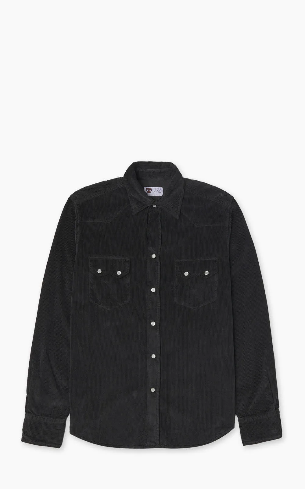 Tellason Cowboy Shirt Vell Millerighe Corduroy Black sold by Cultizm