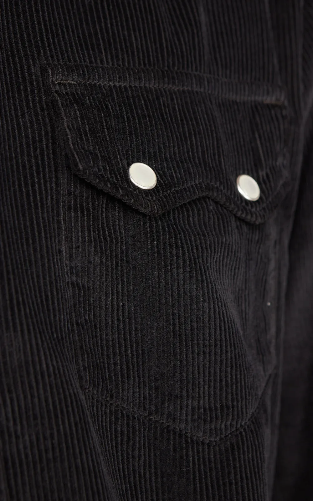 Tellason Cowboy Shirt Vell Millerighe Corduroy Black sold by Cultizm product image thumbnail 4