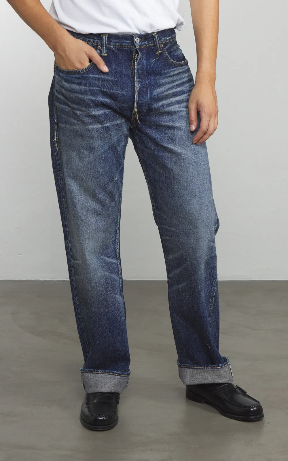 Fullcount 1353-S0105 Wide Denim "More Than Just Fear" Indigo Blue 13.7oz sold by Cultizm product image thumbnail 2