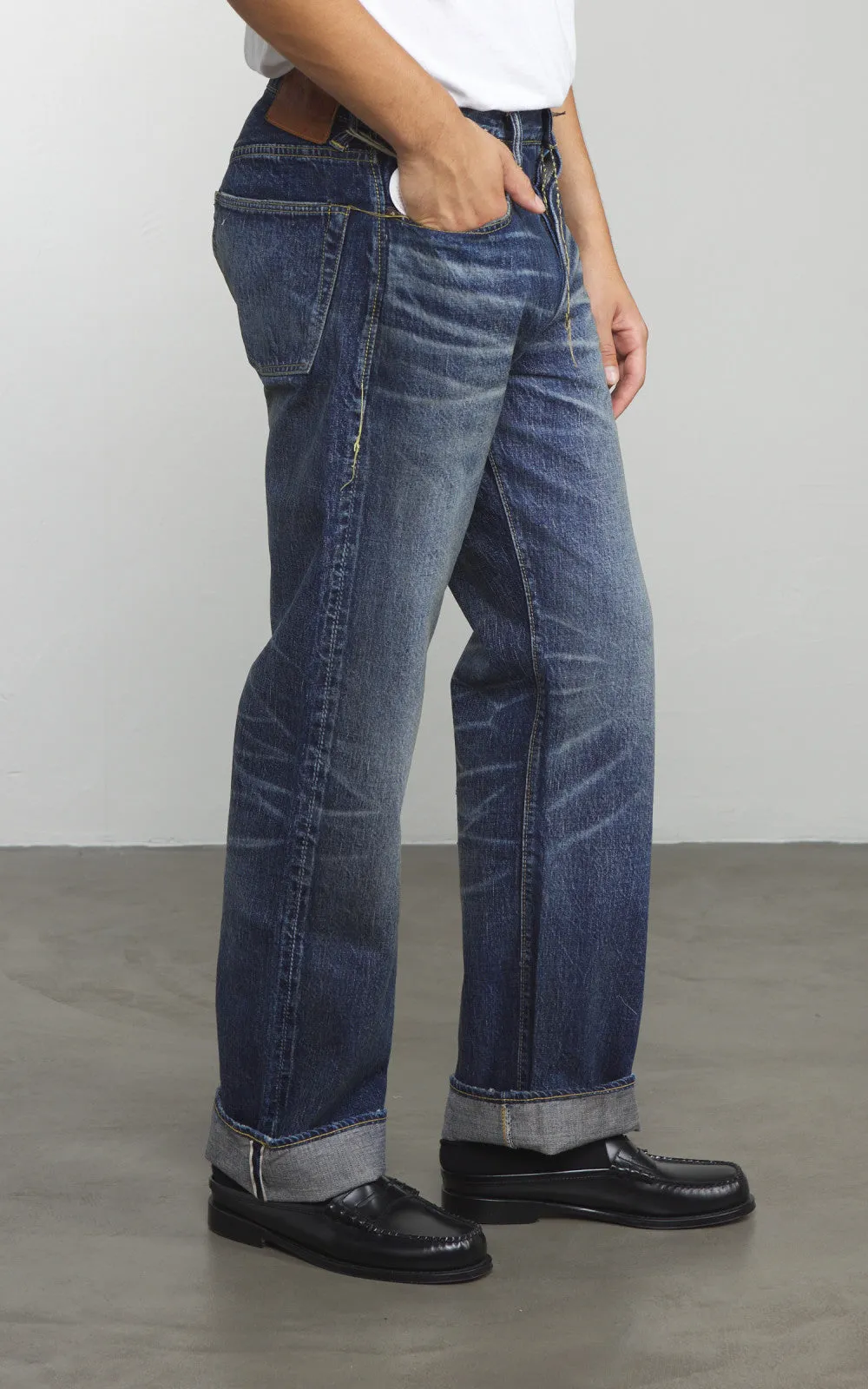 Fullcount 1353-S0105 Wide Denim "More Than Just Fear" Indigo Blue 13.7oz sold by Cultizm product image thumbnail 4