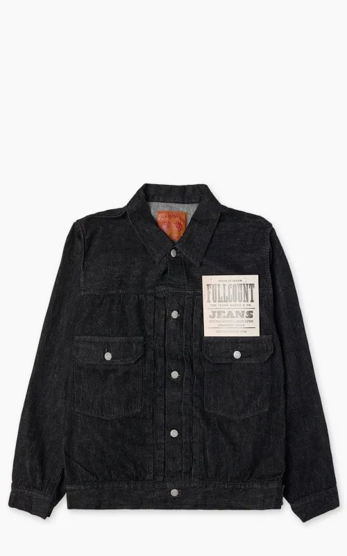 Fullcount 2102BKSS Type 2 Selvedge Super Smooth Denim Jacket Black sold by Cultizm
