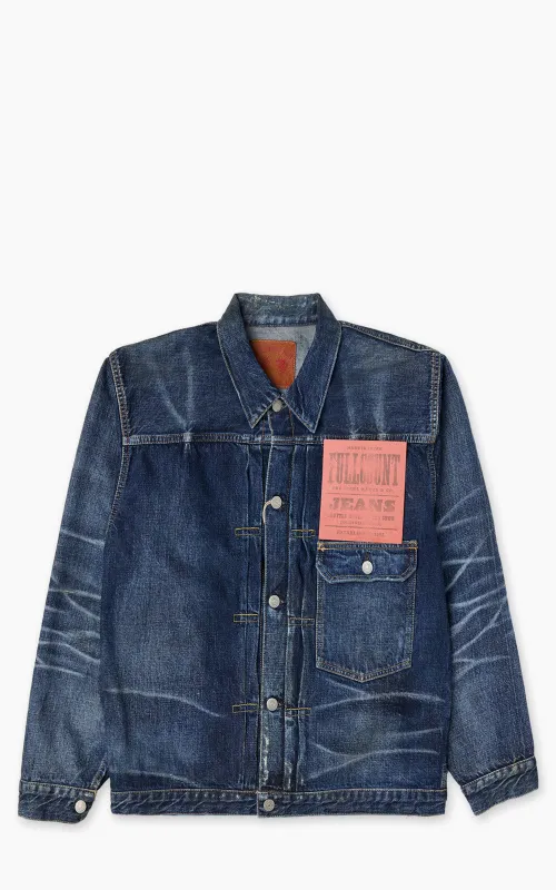 Fullcount 2978D-2107 Type 1 Selvedge Denim Jacket "More Than Just Fear" Indigo Blue sold by Cultizm