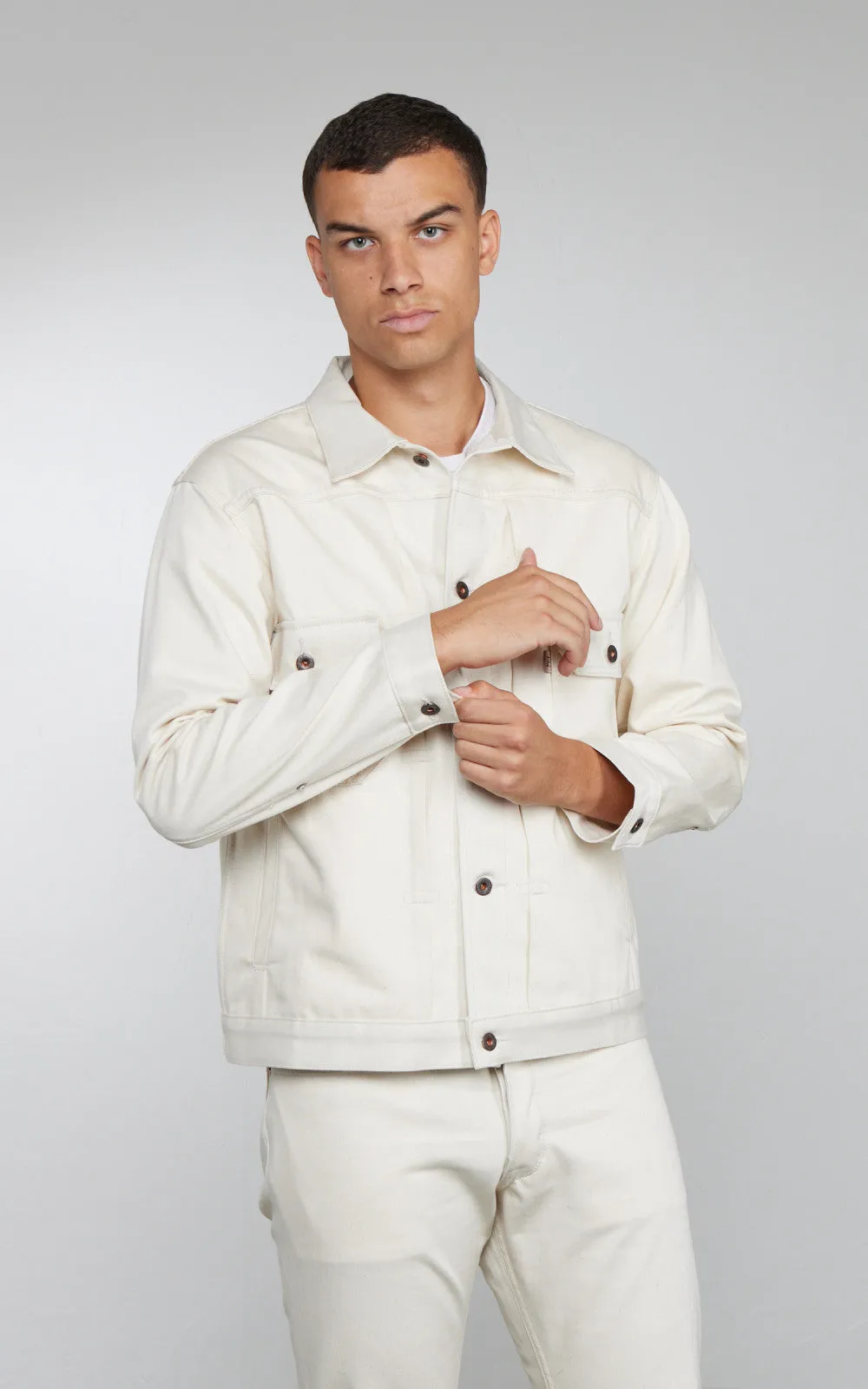 Railcar Fine Goods Type 2 Jacket Selvedge Ecru Natural 12oz sold by Cultizm product image thumbnail 4