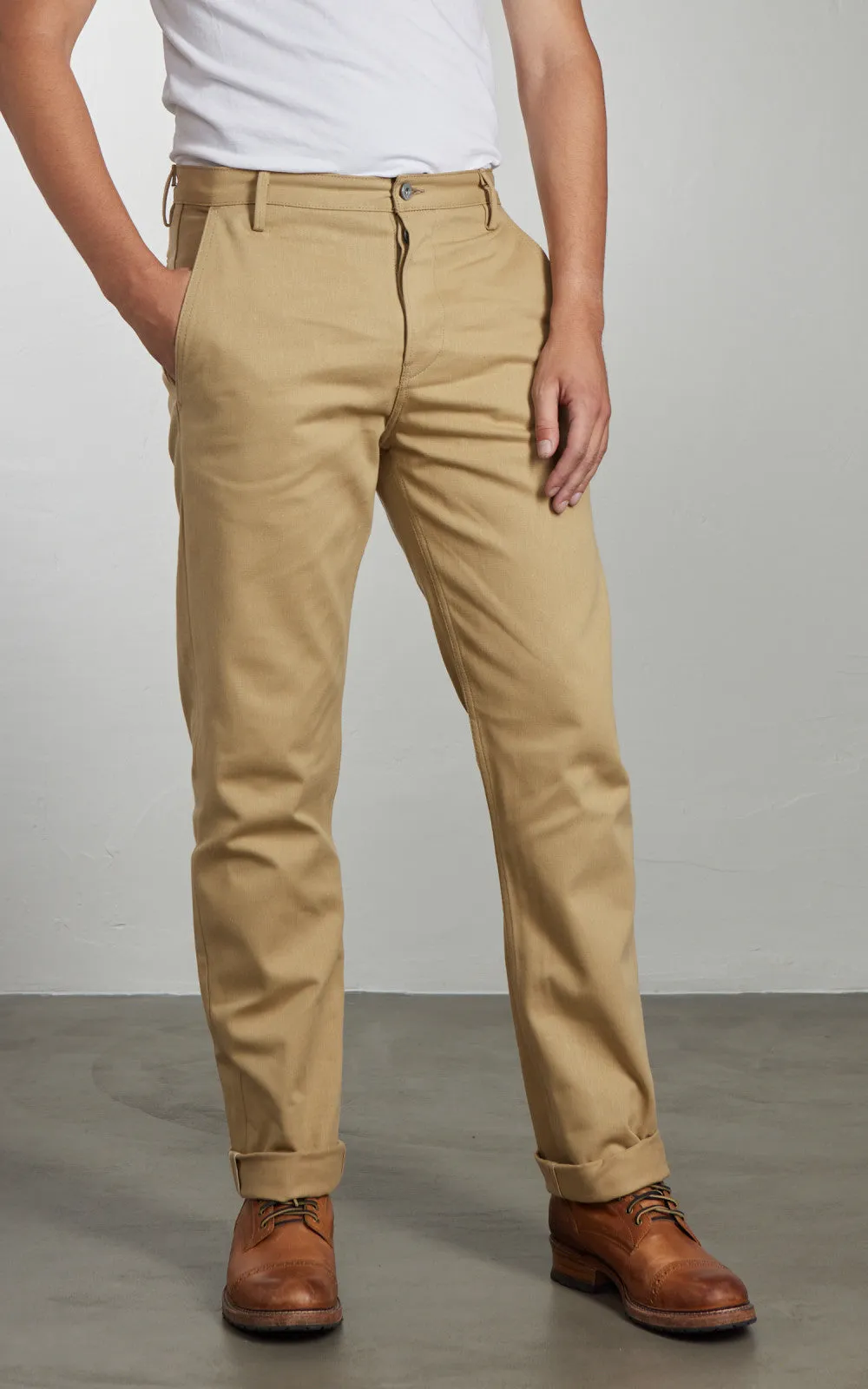 Rogue Territory Officer High Trouser Selvedge Khaki sold by Cultizm product image thumbnail 2