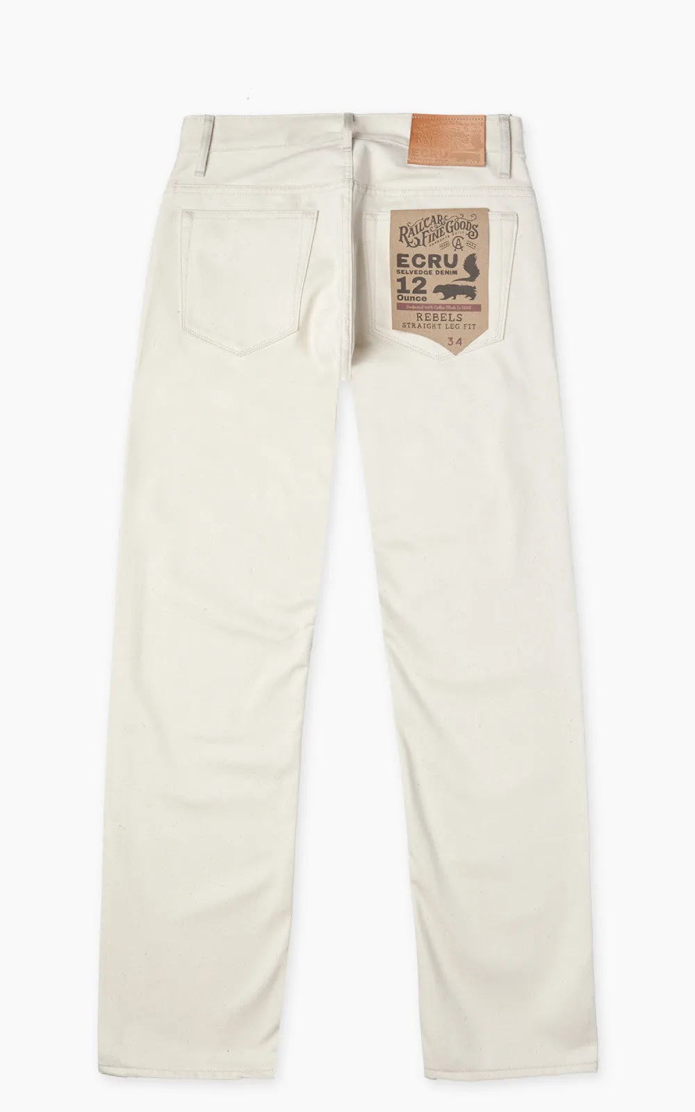 Railcar Fine Goods Rebels X105 Modern Straight Selvedge Ecru 12oz sold by Cultizm product image thumbnail 4
