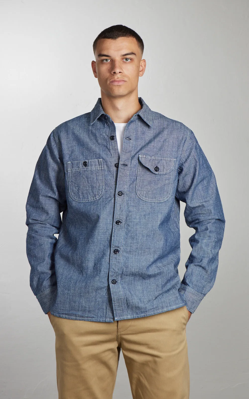 Rogue Territory Work Shirt Rinsed Chambray Indigo sold by Cultizm product image thumbnail 2