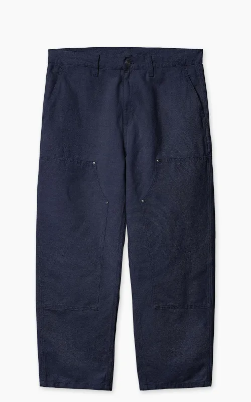 Carhartt WIP Walter Double Knee Pant Sullivan Canvas Dark Navy sold by Cultizm