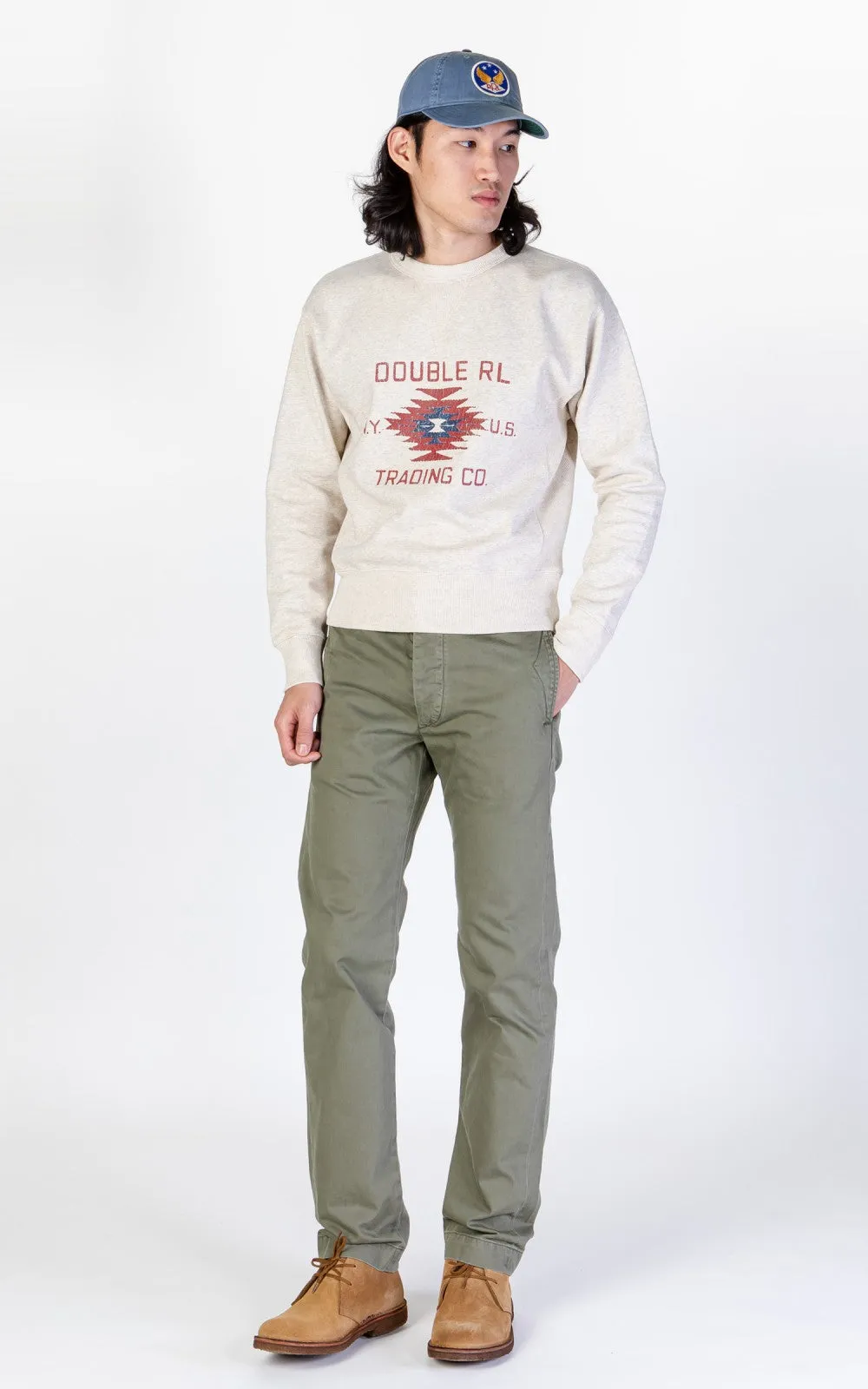 RRL Chino Officer's Trouser Olive sold by Cultizm product image thumbnail 3