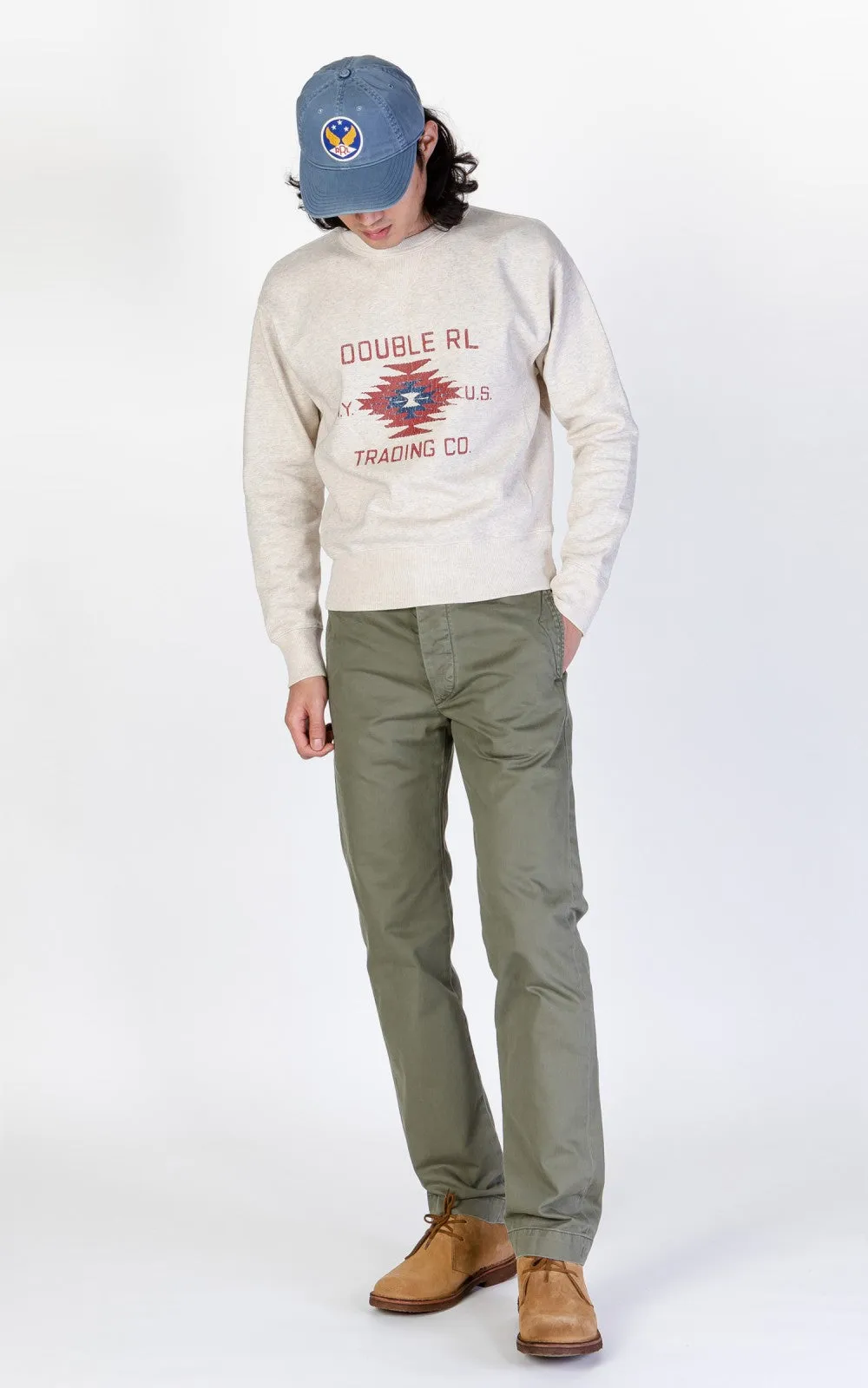 RRL Chino Officer's Trouser Olive sold by Cultizm product image thumbnail 2