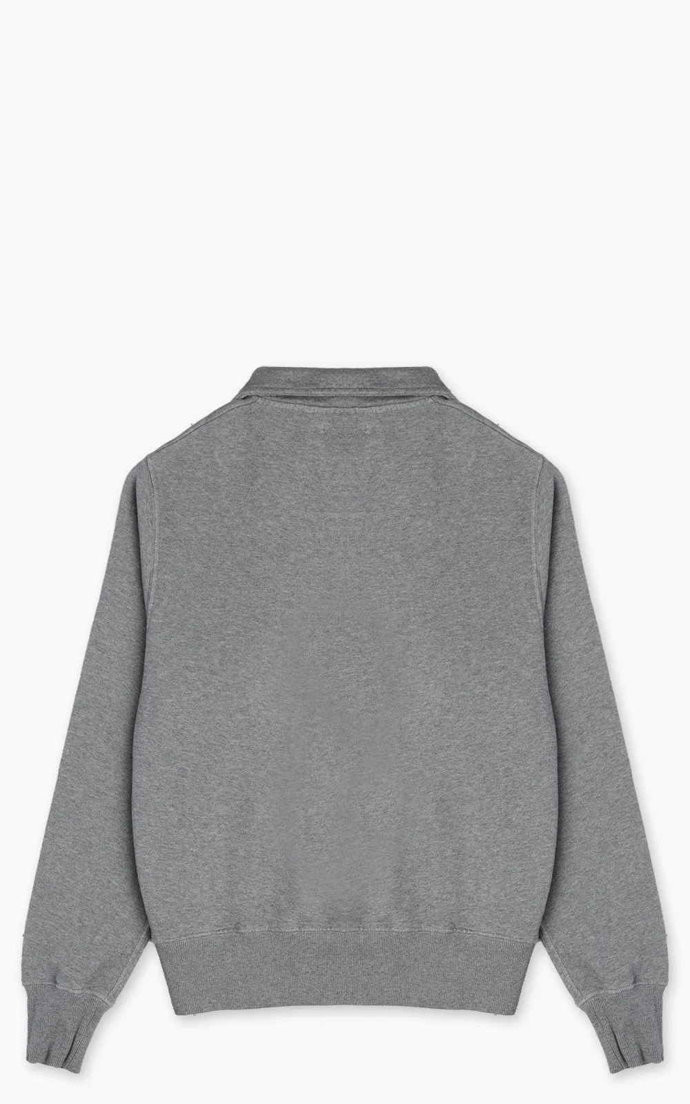 Merz b. Schwanen ZIPC01 Zip Collar Sweatshirt Grey Melange sold by Cultizm product image thumbnail 3