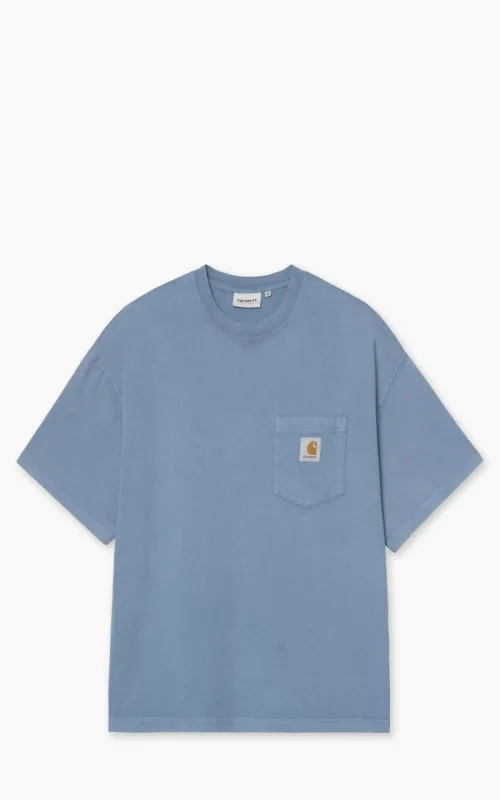 Carhartt WIP S/S Hudson Pocket T-Shirt Sorrent Chalk Wash sold by Cultizm