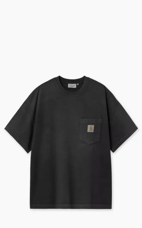 Carhartt WIP S/S Hudson Pocket T-Shirt Black Chalk Wash sold by Cultizm