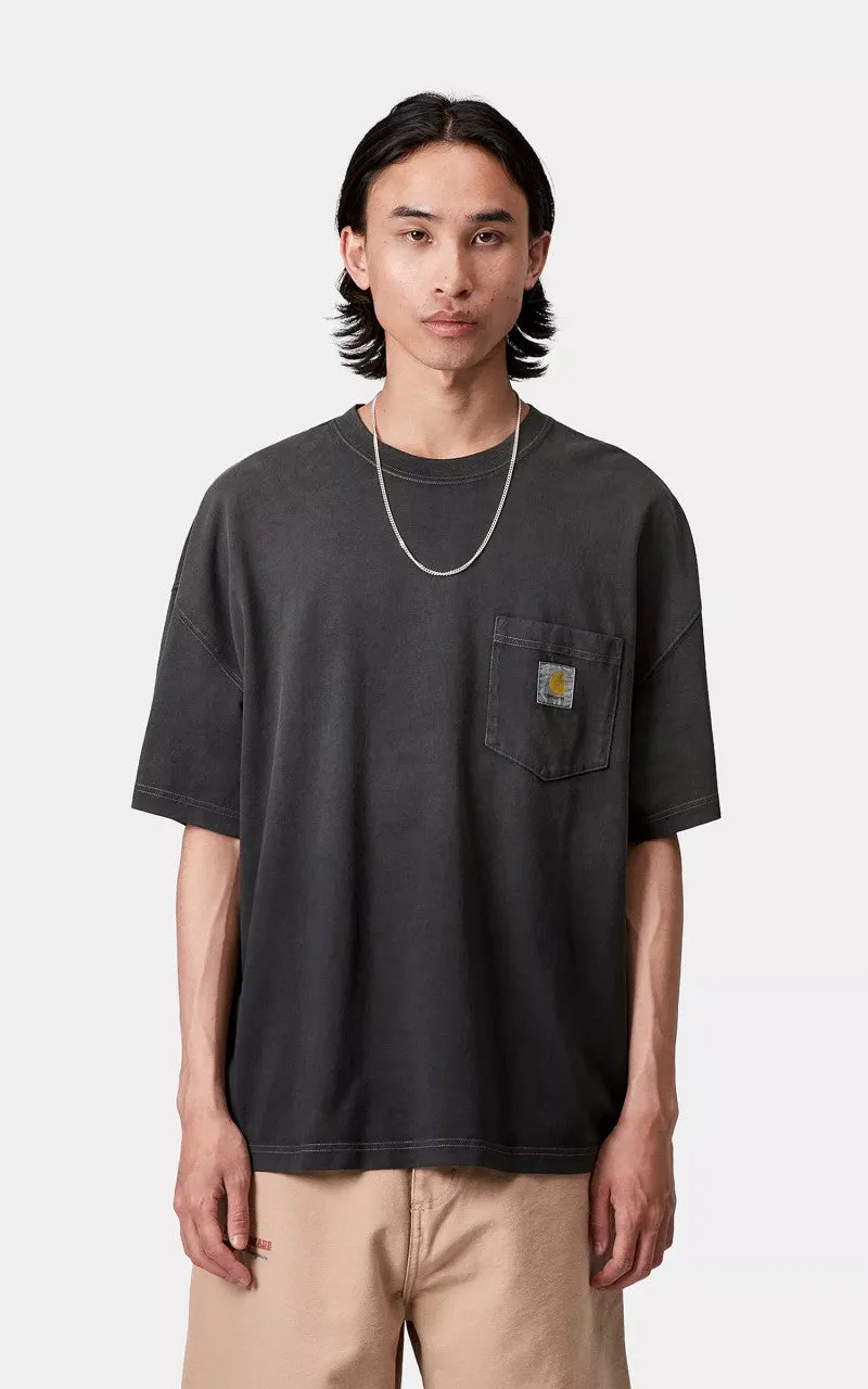 Carhartt WIP S/S Hudson Pocket T-Shirt Black Chalk Wash sold by Cultizm product image thumbnail 2