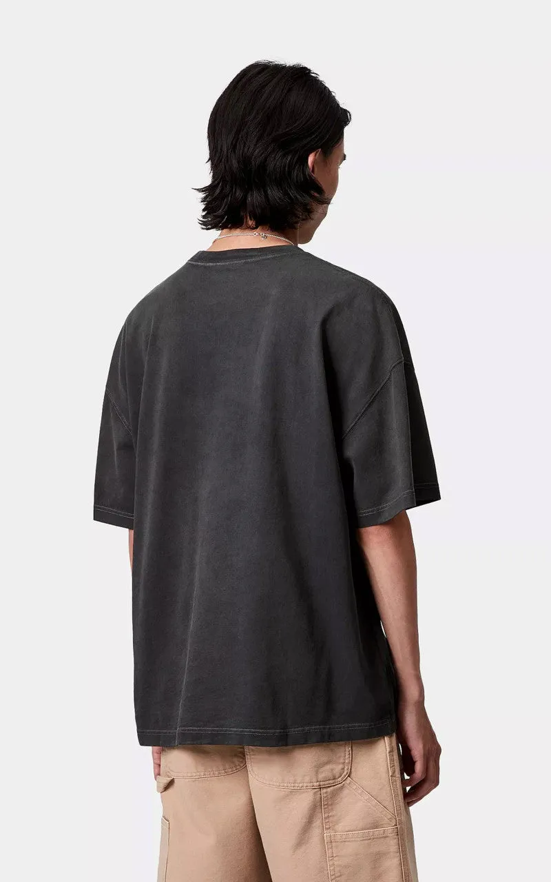 Carhartt WIP S/S Hudson Pocket T-Shirt Black Chalk Wash sold by Cultizm product image thumbnail 5