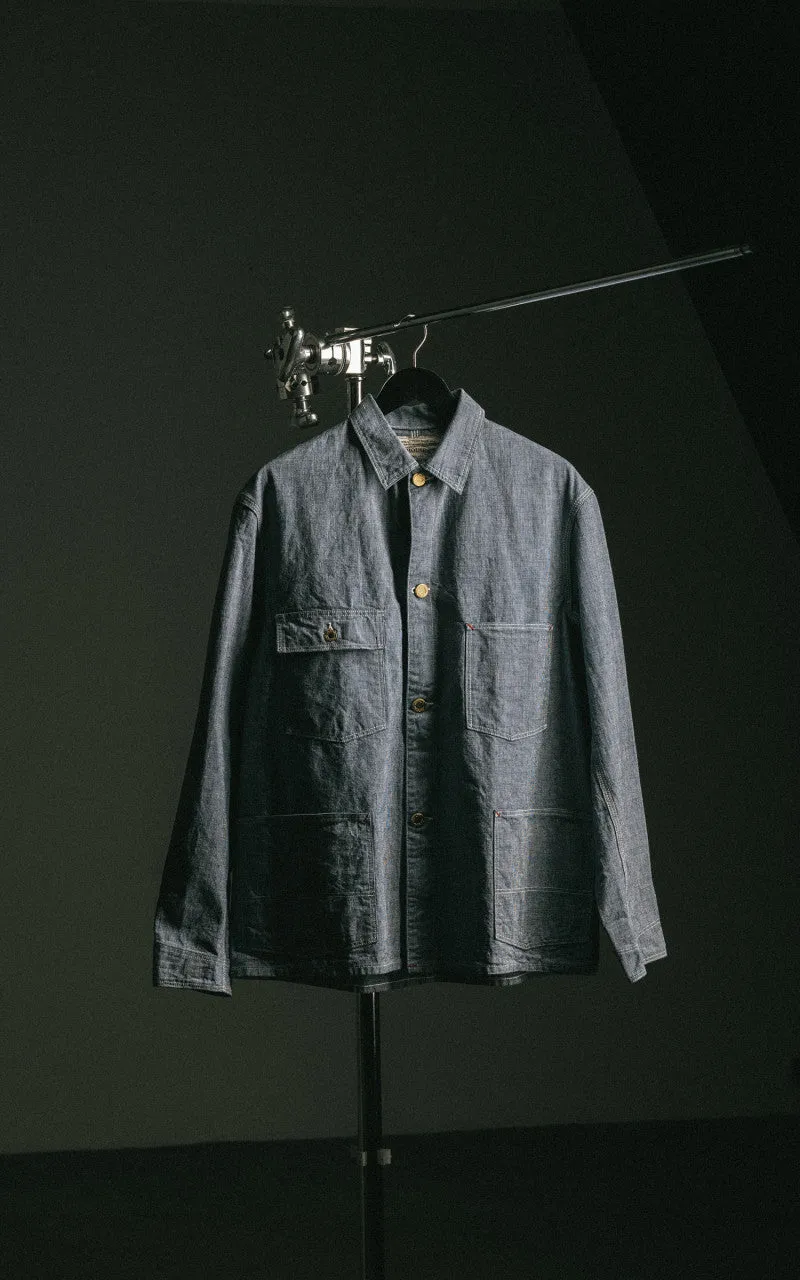 Warehouse & Co. Lot 2195 Selvedge Indigo Pincheck Change Button Coverall sold by Cultizm product image thumbnail 3