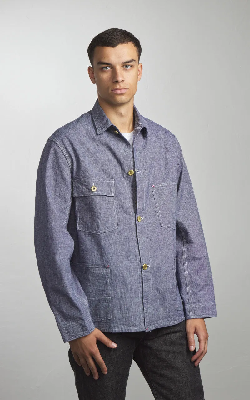 Warehouse & Co. Lot 2195 Selvedge Indigo Pincheck Change Button Coverall sold by Cultizm product image thumbnail 2