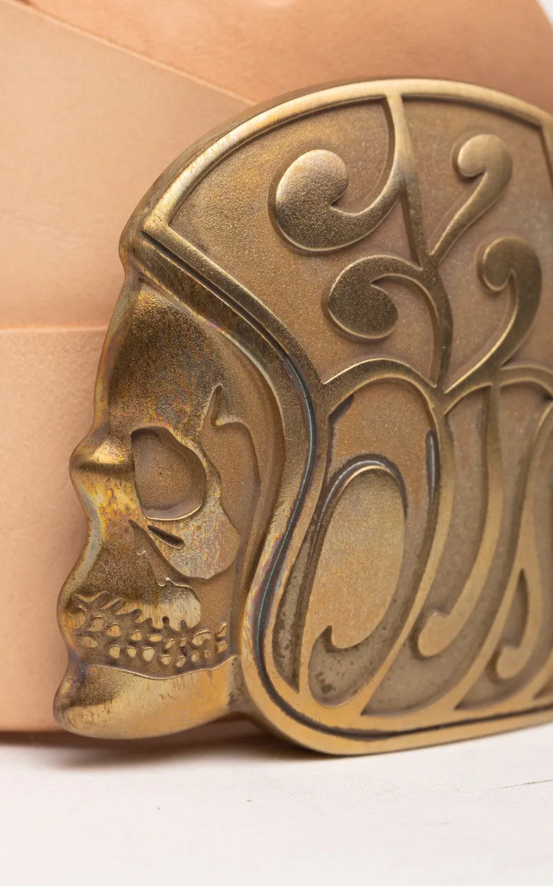 Eat Dust Skull Logo Belt Natural sold by Cultizm product image thumbnail 3