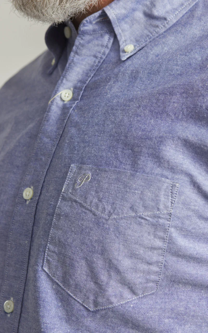 Pherrow's PBDS1 Short Sleeve Button-Down Oxford Shirt Navy sold by Cultizm product image thumbnail 5