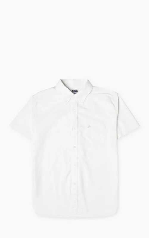 Pherrow's PBDS1 Short Sleeve Button-Down Oxford Shirt White sold by Cultizm