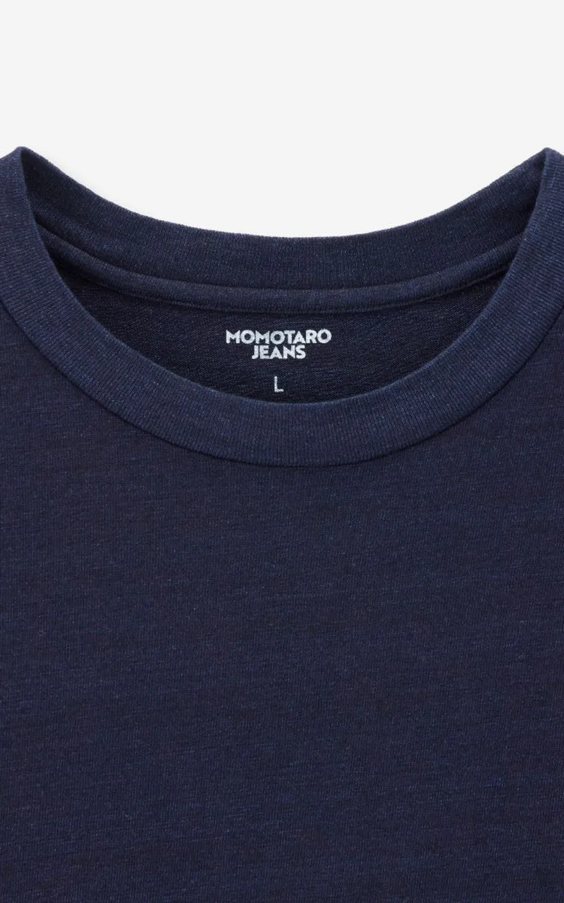 Momotaro Jeans MXTS1033 Yarn Dyed S/S T-Shirt Indigo 6.6oz sold by Cultizm product image thumbnail 3