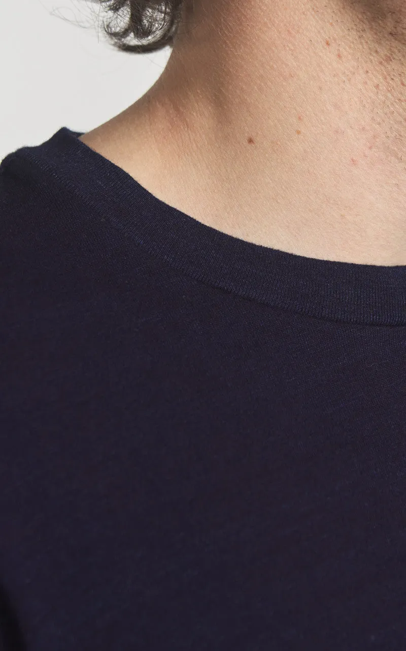 Momotaro Jeans MXTS1033 Yarn Dyed S/S T-Shirt Indigo 6.6oz sold by Cultizm product image thumbnail 5