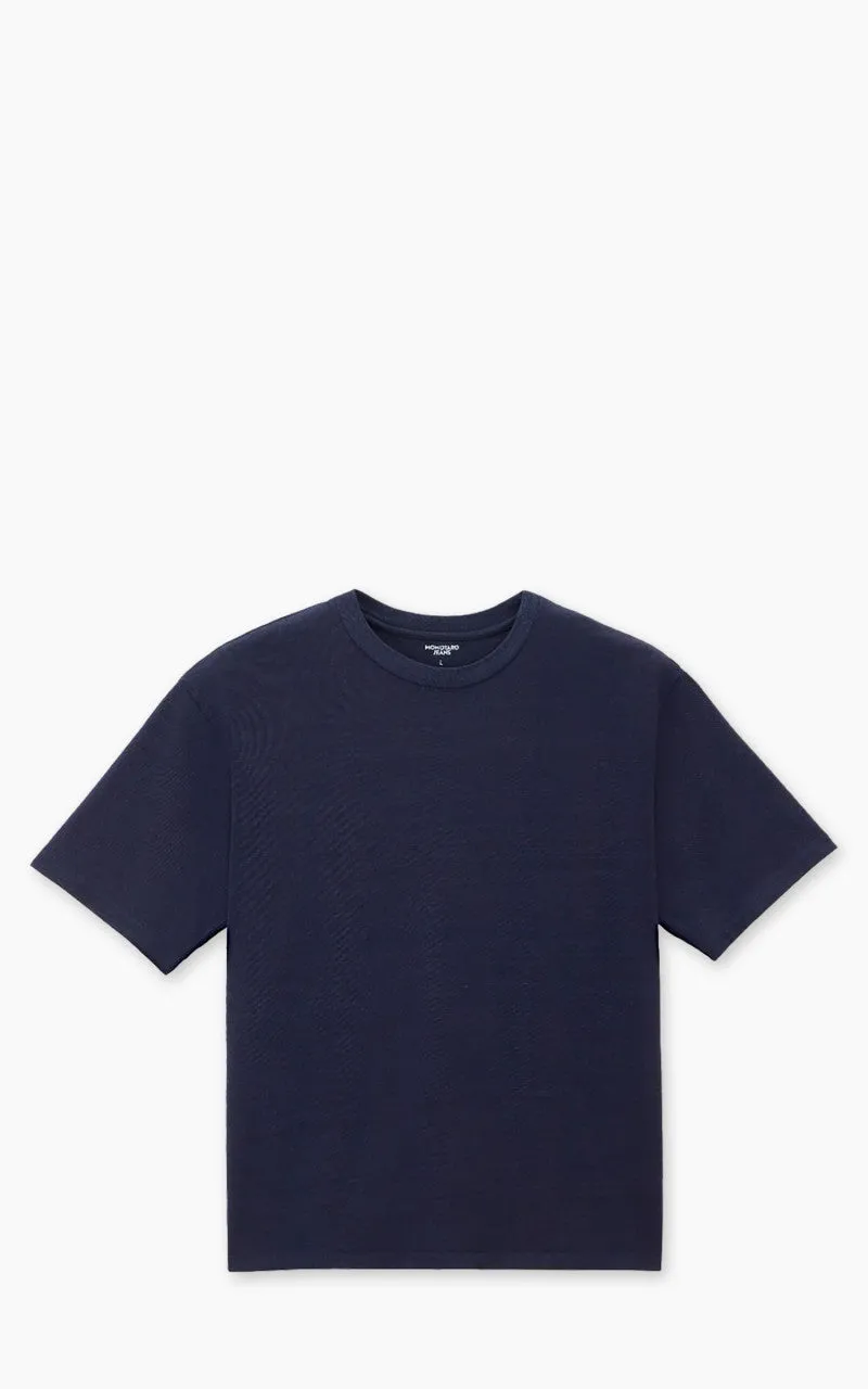 Momotaro Jeans MXTS1033 Yarn Dyed S/S T-Shirt Indigo 6.6oz sold by Cultizm