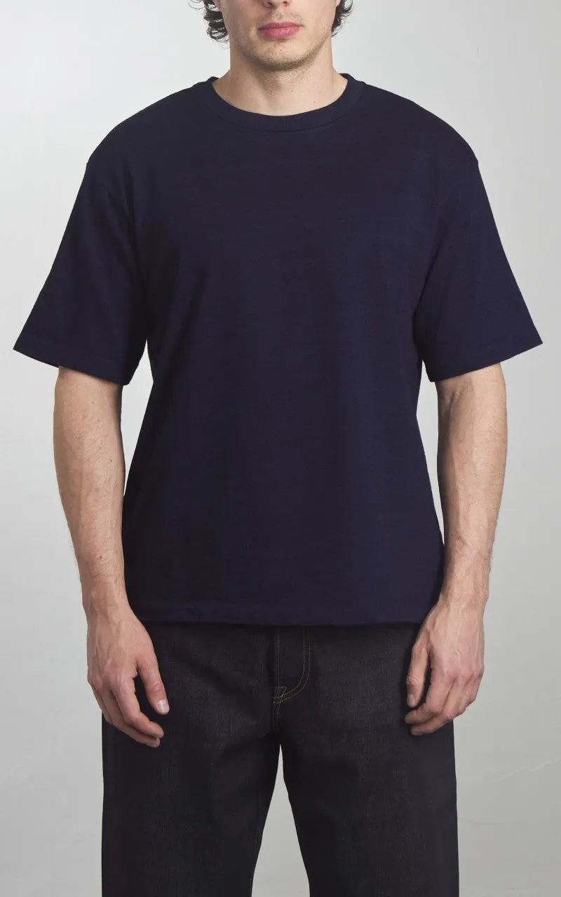 Momotaro Jeans MXTS1033 Yarn Dyed S/S T-Shirt Indigo 6.6oz sold by Cultizm product image thumbnail 2