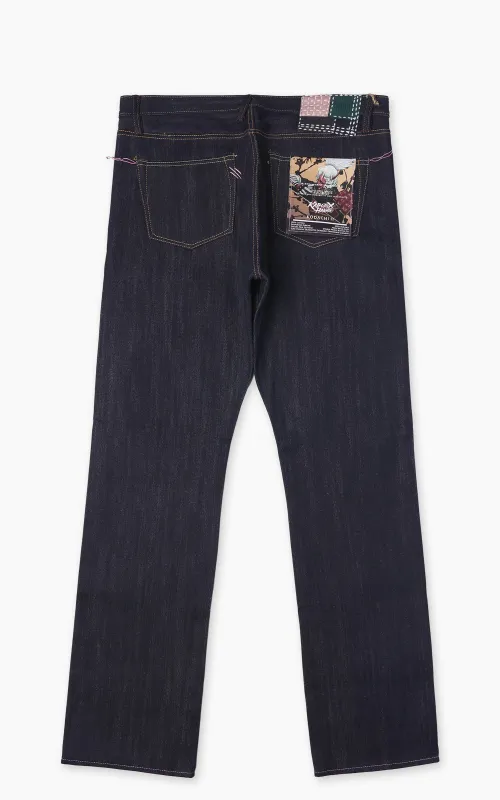 NBDN Kabuto x Hannya Kodachi II Regular Straight Selvedge Jeans Indigo 15oz sold by Cultizm