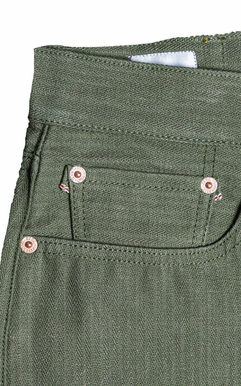 NBDN Ogre Herringbone Selvedge 5-Pocket Jeans Olive Green 15.5oz sold by Cultizm product image thumbnail 5