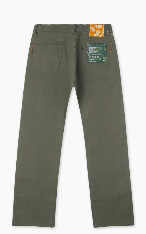 NBDN Ogre Herringbone Selvedge 5-Pocket Jeans Olive Green 15.5oz sold by Cultizm