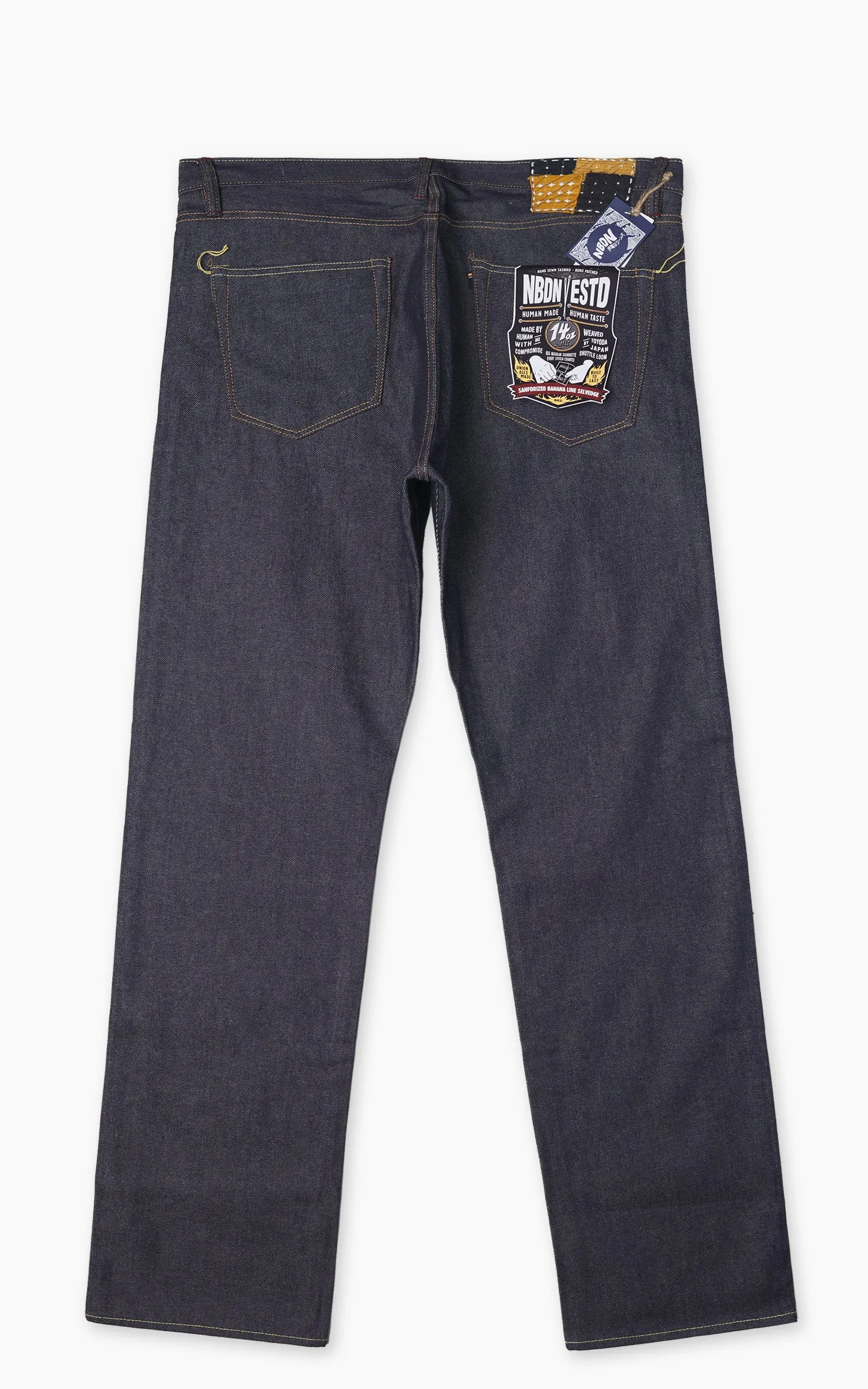 NBDN ESTD 011 Banana Line II Regular Straight Selvedge Jeans Indigo 14oz sold by Cultizm