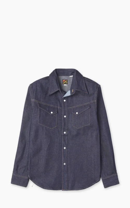 Mister Freedom Appaloosa Western Snap Denim Shirt Indigo sold by Cultizm