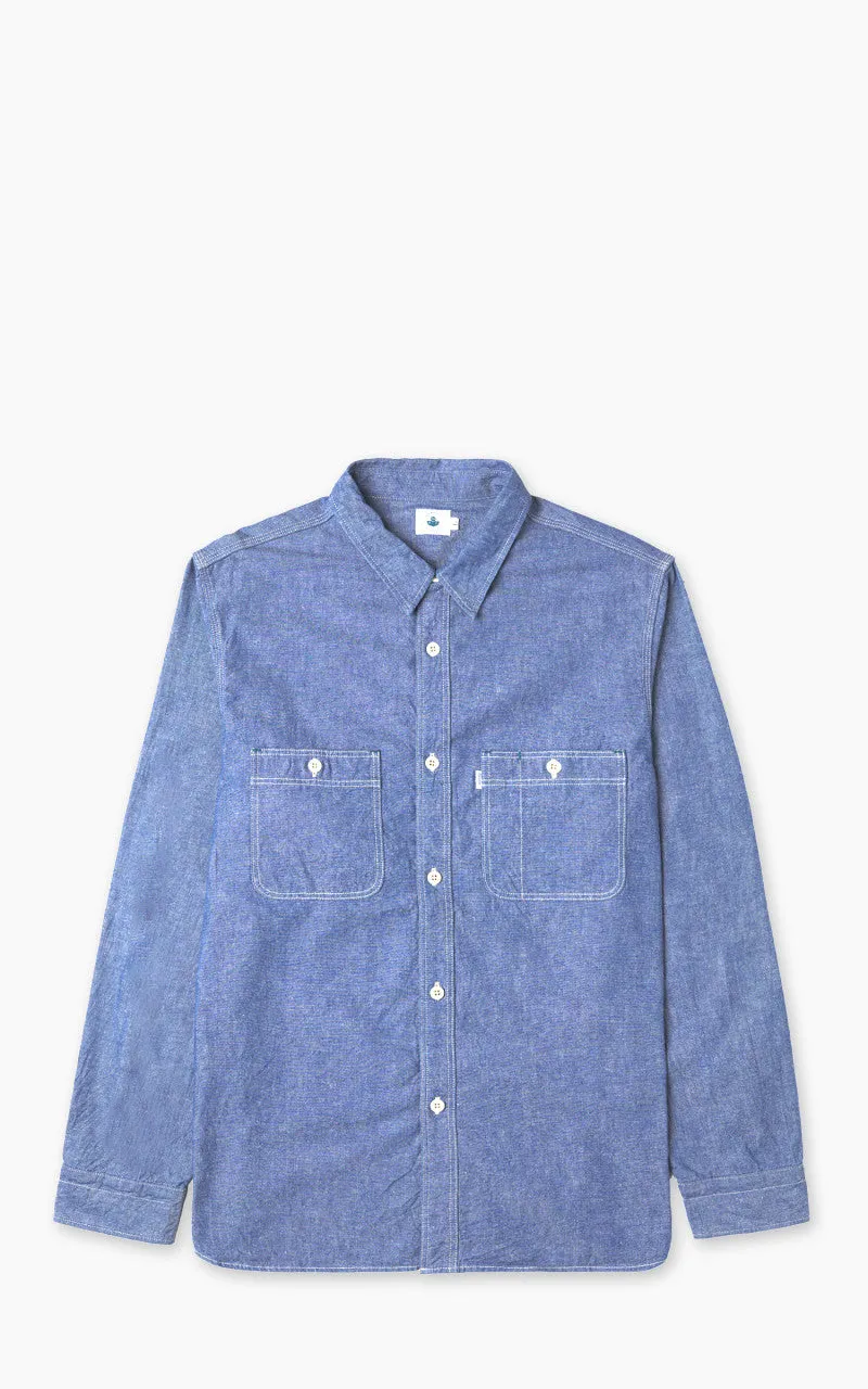 Omoto Denim 5017 High Density Chambray Work Shirt 5.5oz sold by Cultizm