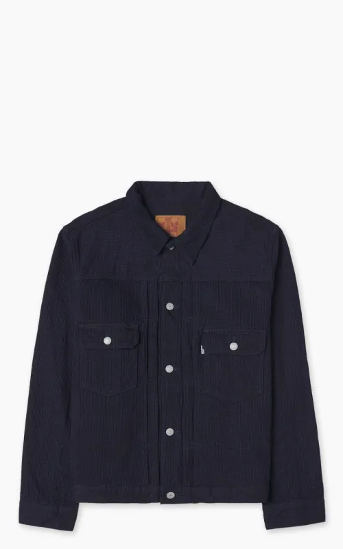 Omoto Denim 3220 Type 2 Cube Sashiko Denim Jacket Indigo 12oz sold by Cultizm