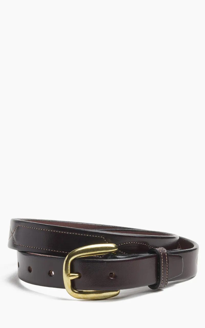 Tory Leather Bridle Leather Repeated Stitch Belt Havana sold by Cultizm