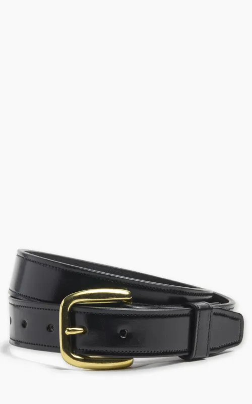 Tory Leather Bridle Leather Stitched Belt Black made by Tory Leather