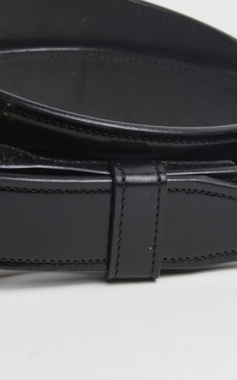 Tory Leather Bridle Leather Stitched Belt Black sold by Cultizm product image thumbnail 3