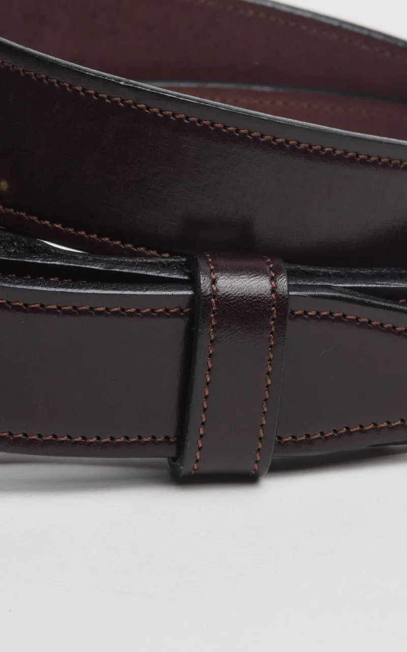 Tory Leather Bridle Leather Stitched Belt Havana sold by Cultizm product image thumbnail 3