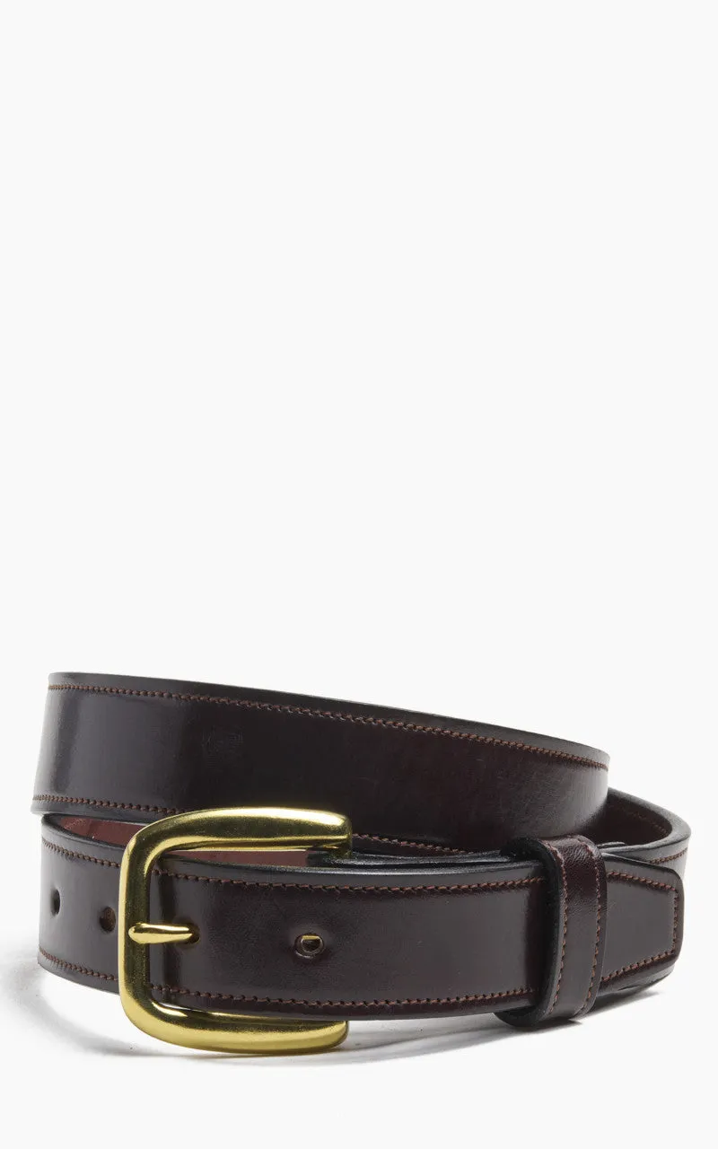 Tory Leather Bridle Leather Stitched Belt Havana sold by Cultizm