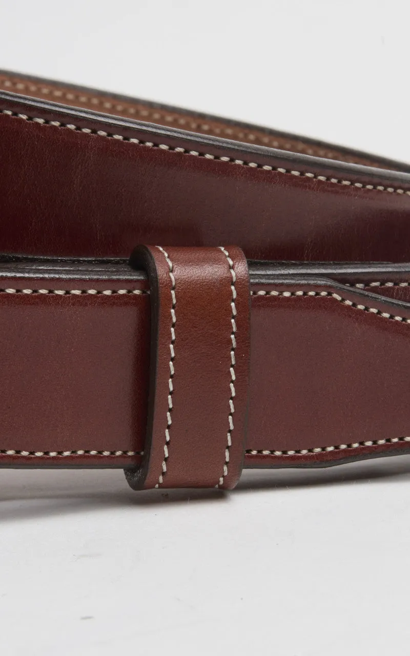 Tory Leather Bridle Leather Stitched Belt Oakboard sold by Cultizm product image thumbnail 3