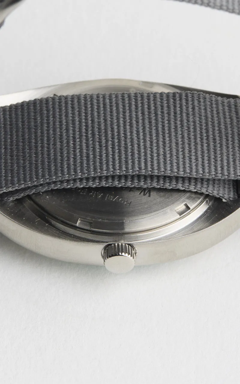 M.R.M.W. Royal Army H.S. W10 Air Force Watch Blue Dial Grey Nylon Strap sold by Cultizm product image thumbnail 4