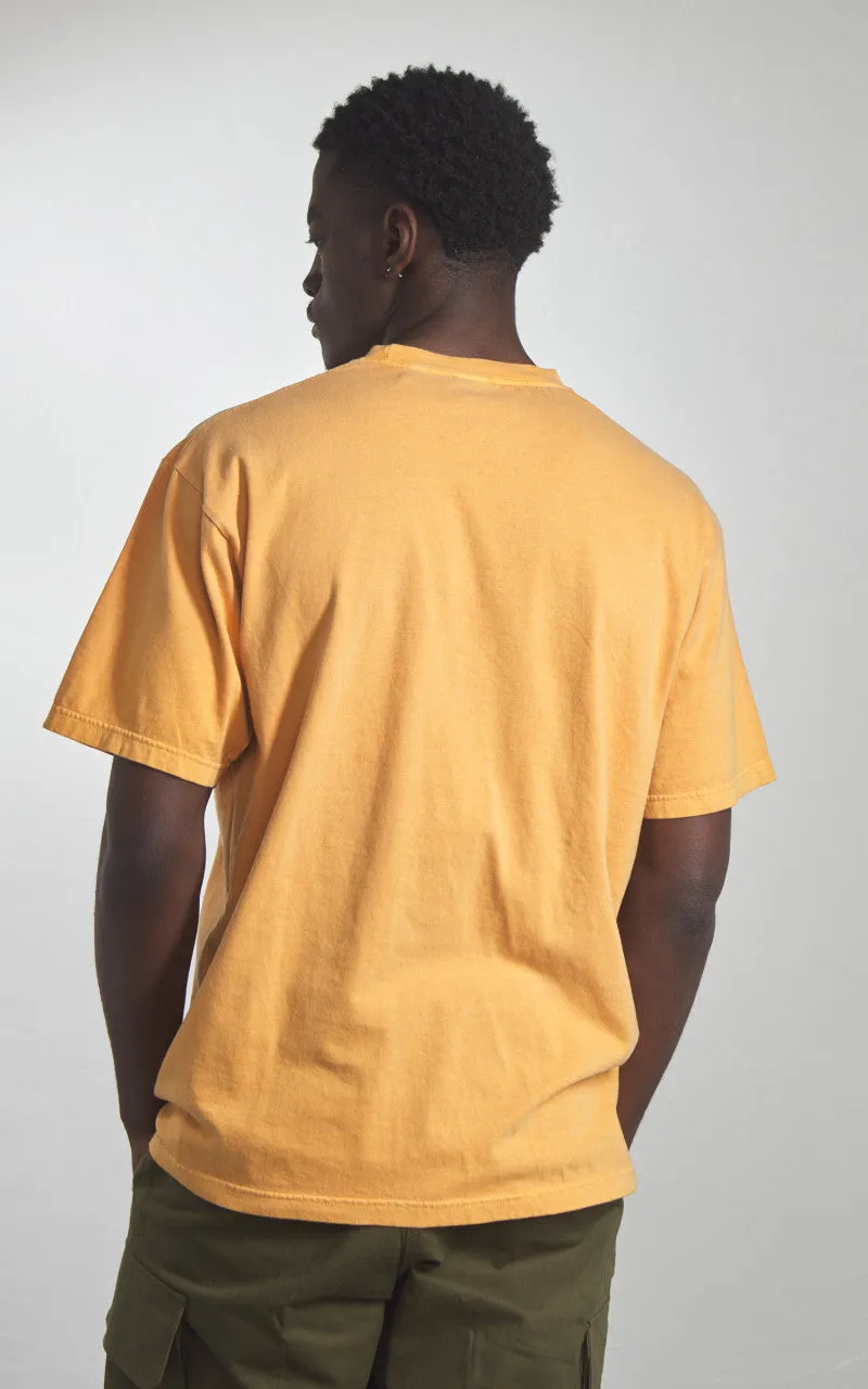 Houston Pigment Dyed (Los Angeles) Print T-Shirt Yellow sold by Cultizm product image thumbnail 5