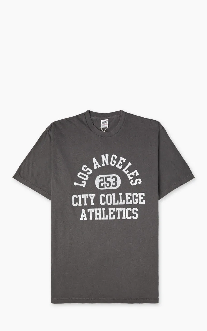 Houston Pigment Dyed (Los Angeles) Print T-Shirt Black sold by Cultizm