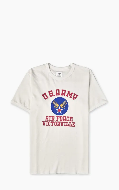 Houston Mesh Cotton (U.S. Army Air Force) Print T-Shirt Off White sold by Cultizm