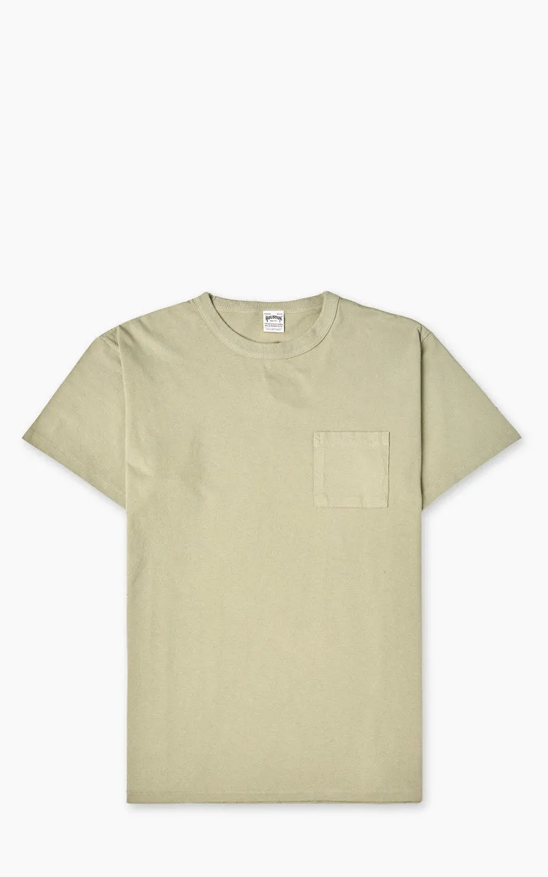 Houston Pigment Dyed Pocket T-Shirt Olive sold by Cultizm