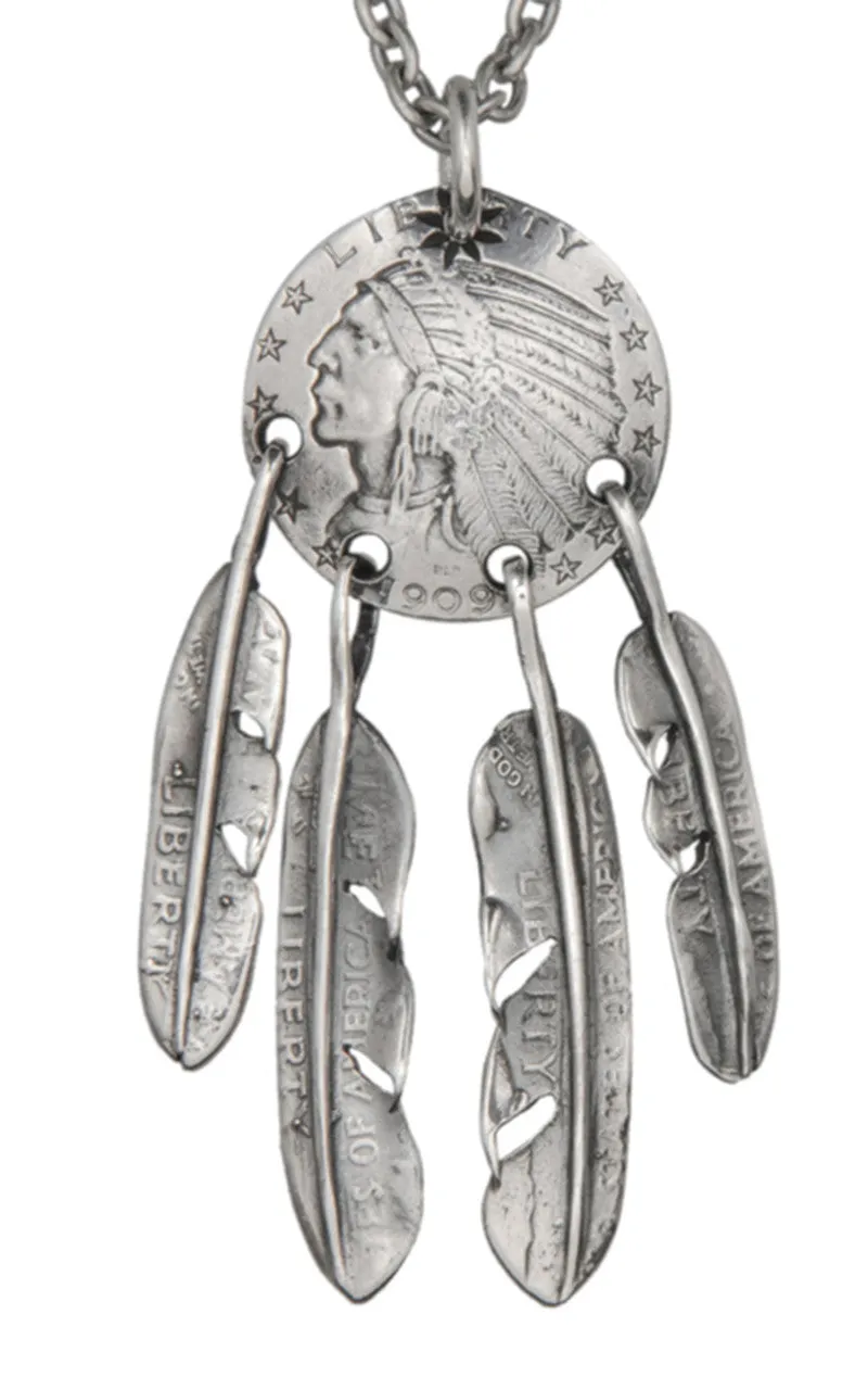 North Works N-669 Necklace 925 Silver Indian Coin Feather sold by Cultizm product image thumbnail 2