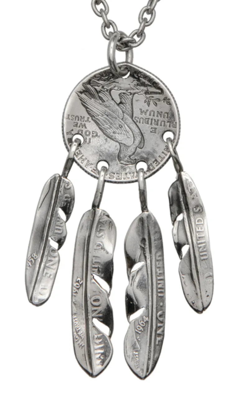 North Works N-669 Necklace 925 Silver Indian Coin Feather sold by Cultizm product image thumbnail 3