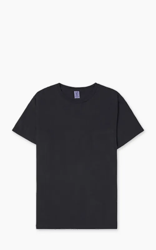 Velva Sheen Crew Neck Pocket Tee Black Indigo Dyed sold by Cultizm