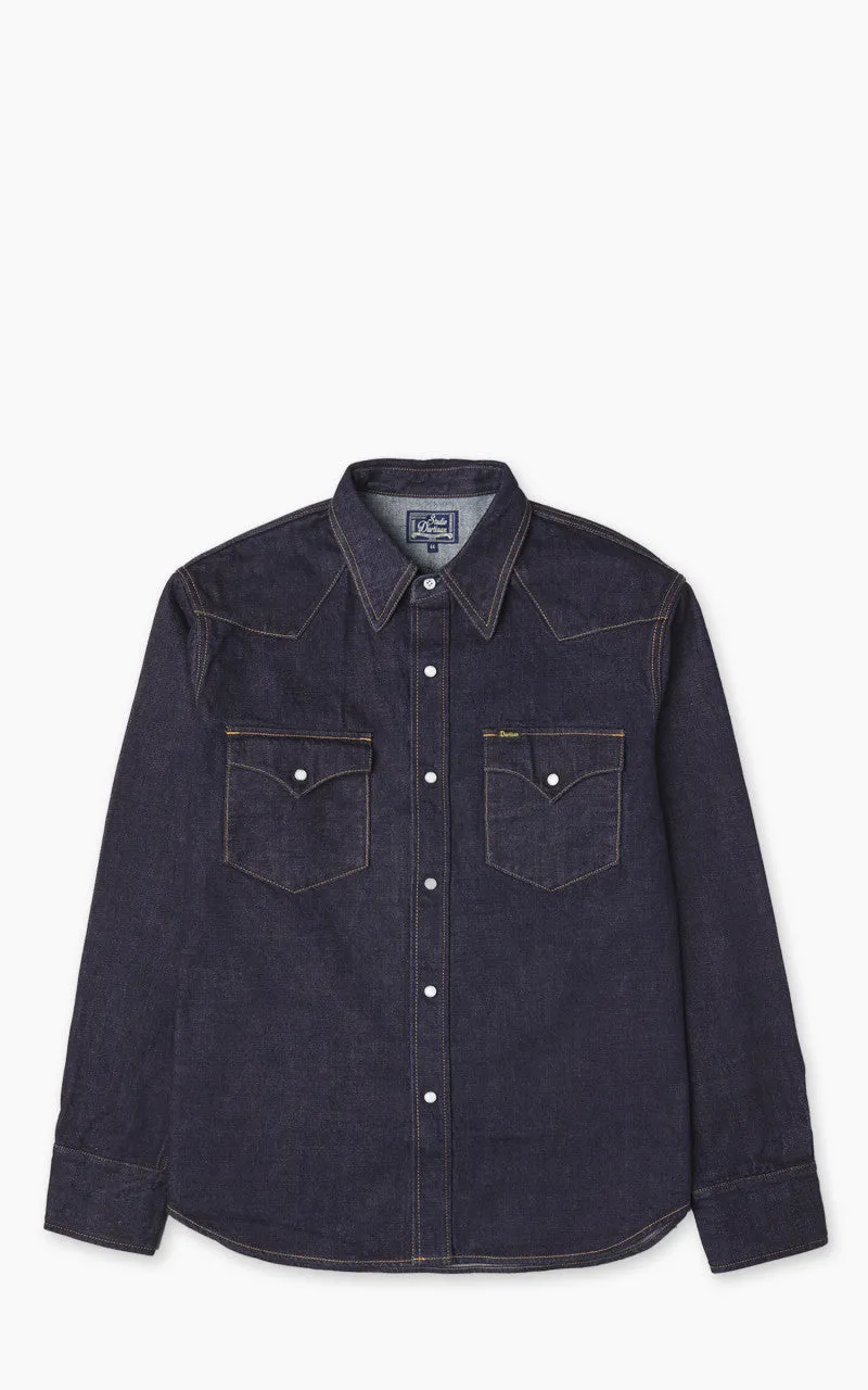 Studio D'Artisan D5571 Selvedge Denim Western Shirt One Wash Indigo sold by Cultizm