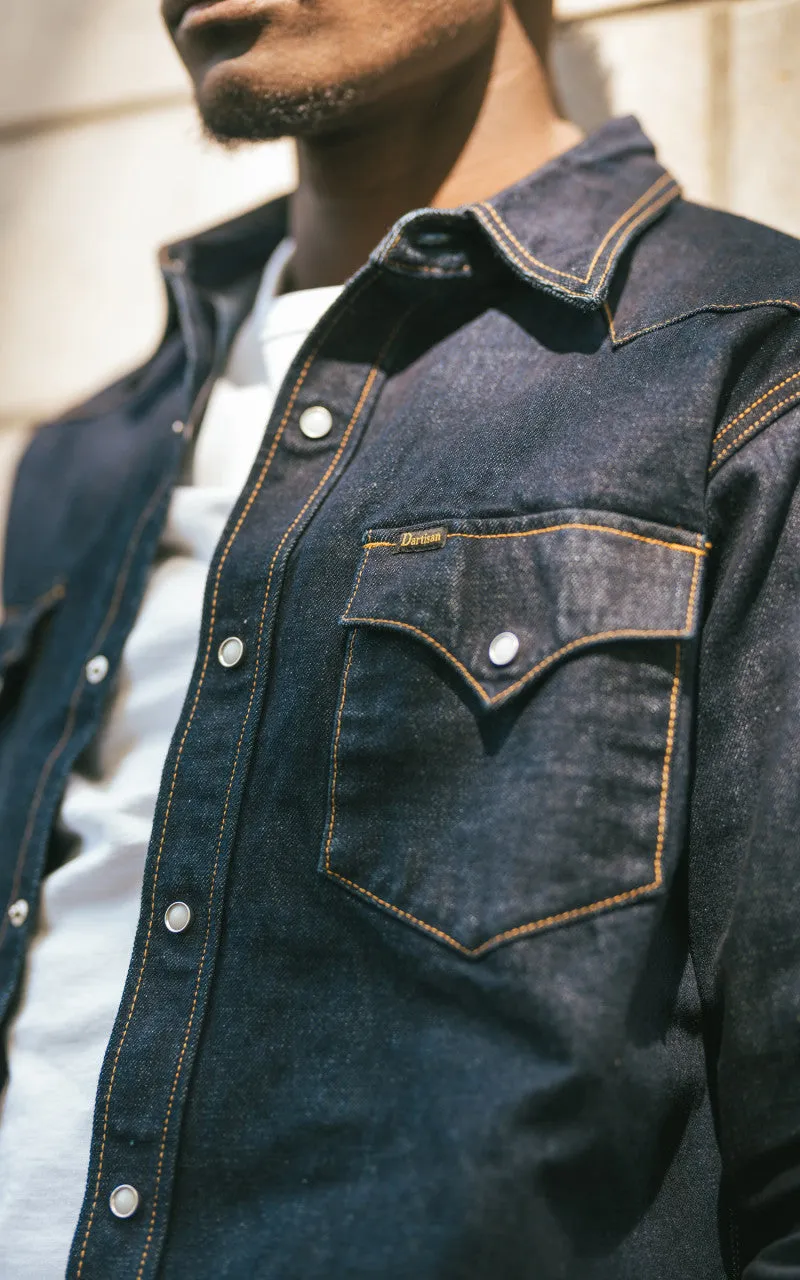 Studio D'Artisan D5571 Selvedge Denim Western Shirt One Wash Indigo sold by Cultizm product image thumbnail 3